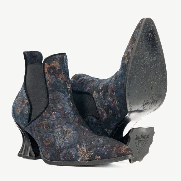 John Fluevog Ara Floral Vintage-Inspired Chelsea Boots - Picture 4 of 12